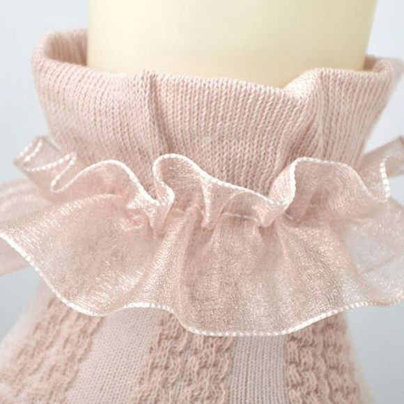 Ruffle Scallop Trim Solid Anklet Socks | Women Lolita Short Bow Socks - Picture 7 of 11